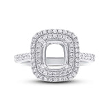 0.56ct 14k White Gold Diamond Semi-mount Ring