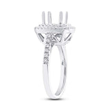 0.56ct 14k White Gold Diamond Semi-mount Ring