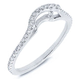 0.26ct 14k White Gold Diamond Curved Lady's Band