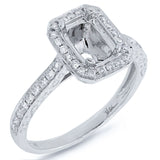 0.35ct 14k White Gold Diamond Semi-mount Ring