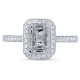 0.35ct 14k White Gold Diamond Semi-mount Ring