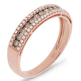 0.37ct 14k Rose Gold White & Champagne Diamond Lady's Band