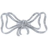 3.15ct 14k White Gold Diamond Ribbon Bow Ring