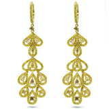 4.43ct 18k Yellow Gold GIA Certified Fancy Color Diamond Earring