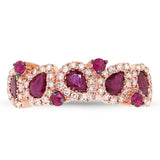 0.32ct Diamond & 1.23ct Ruby 14k Rose Gold Ring