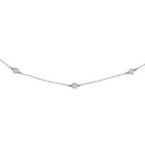 0.29ct 18k White Gold 16-18" Diamonds by the Yard Chain