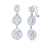 3.40ct 18k White Gold Diamond Earring