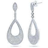 0.88ct 14k White Gold Diamond Pave Earring