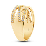 0.18ct 14k Yellow Gold Diamond Bridge Ring