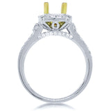0.70ct 14k Two-tone Gold Diamond Semi-mount Ring