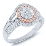 0.80ct 14k Two-tone Rose Gold Diamond Lady's Ring