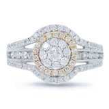 0.80ct 14k Two-tone Rose Gold Diamond Lady's Ring