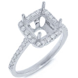 0.46ct 14k White Gold Diamond Semi-mount Ring