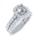 1.68ct 18k White Gold Diamond Semi-Mount Ring 2-pc