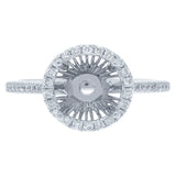 0.23ct 18k White Gold Diamond Semi-mount Ring