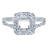 0.46ct 14k White Gold Diamond Semi-mount Ring
