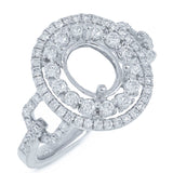 0.67ct 14k White Gold Diamond Semi-mount Ring
