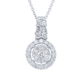 0.78ct 18k White Gold Diamond Pendant