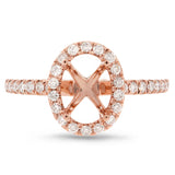 0.33ct 14k Rose Gold Diamond Semi-mount Ring