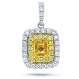 0.35ct 14k Two-tone Gold Diamond Semi-mount Pendant