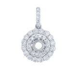 0.70ct 14k White Gold Diamond Semi-mount Pendant