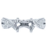 0.35ct 18k White Gold Diamond Semi-mount Ring
