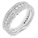 1.75ct 18k White Gold Diamond Lady's Band Size 6.5