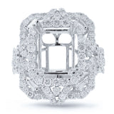 2.14ct 18k White Gold Diamond Semi-mount Ring