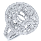 1.77ct 18k White Gold Diamond Semi-mount Ring