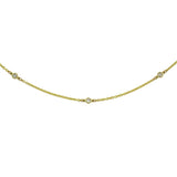 0.20ct 14k Yellow Gold 16-18" Diamonds by the Yard Chain