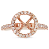 0.38ct 14k Rose Gold Diamond Semi-mount Ring