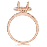 0.38ct 14k Rose Gold Diamond Semi-mount Ring
