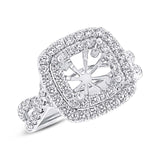 1.24ct 18k White Gold Diamond Semi-mount Ring