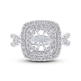 1.24ct 18k White Gold Diamond Semi-mount Ring