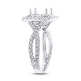 1.24ct 18k White Gold Diamond Semi-mount Ring