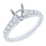 0.48ct 14k White Gold Diamond Semi-mount Ring