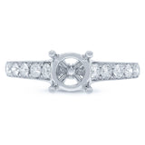 0.48ct 14k White Gold Diamond Semi-mount Ring
