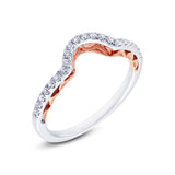 0.21ct 14k Two-tone Rose Gold Diamond Shadow Band