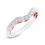 0.34ct 14k Two-tone Rose Gold Diamond Shadow Band