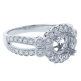 0.75ct 18k White Gold Diamond Semi-mount Ring