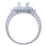 0.75ct 18k White Gold Diamond Semi-mount Ring