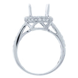 0.80ct 18k White Gold Diamond Semi-mount Ring
