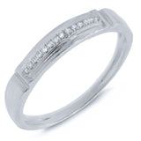 0.02ct 14k White Gold Diamond Lady's Band