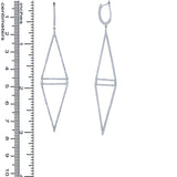 0.98ct 14k White Gold Diamond Triangle Earring