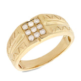 0.29ct 14k Yellow Gold Diamond Men's Ring