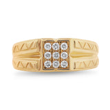 0.29ct 14k Yellow Gold Diamond Men's Ring