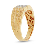 0.29ct 14k Yellow Gold Diamond Men's Ring