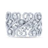 0.98ct 14k White Gold Diamond Heart Ring