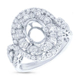 1.77ct 18k White Gold Diamond Semi-mount Ring