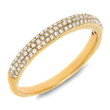 0.30ct 14k Yellow Gold Diamond Lady's Pave Band Size 6